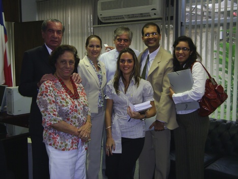 Senador João Durval, Ieda Barradas, Lorena, Marcos Parente (chefe de gabinete), Rosana, Deilson, Júlia Elisa (Comissão de Apoio - Brasília)